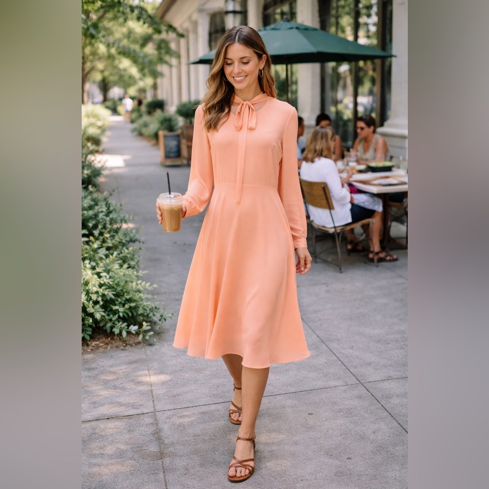 Elegant Pink Midi Dress